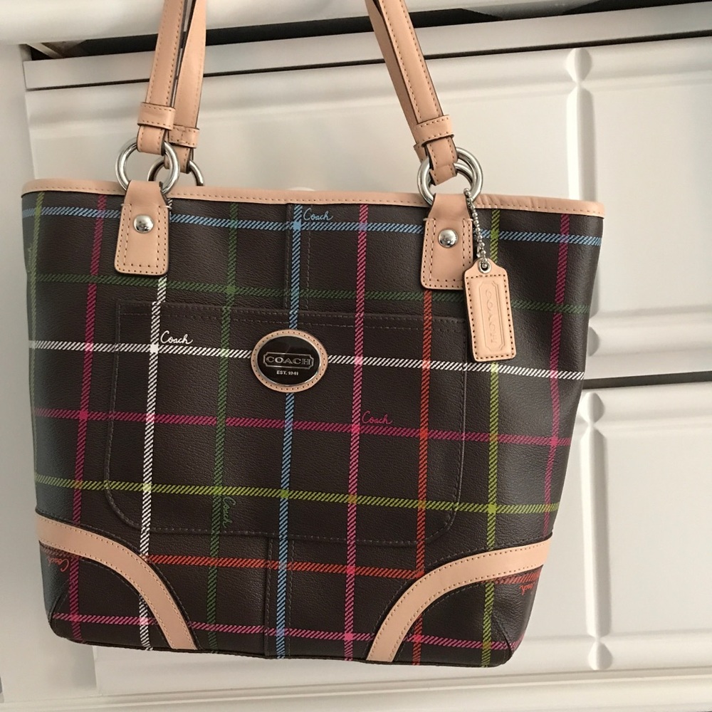Authentic COACH tote and matching umbrella